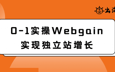 0-1实操Webgain实现独立站增长|出海笔记